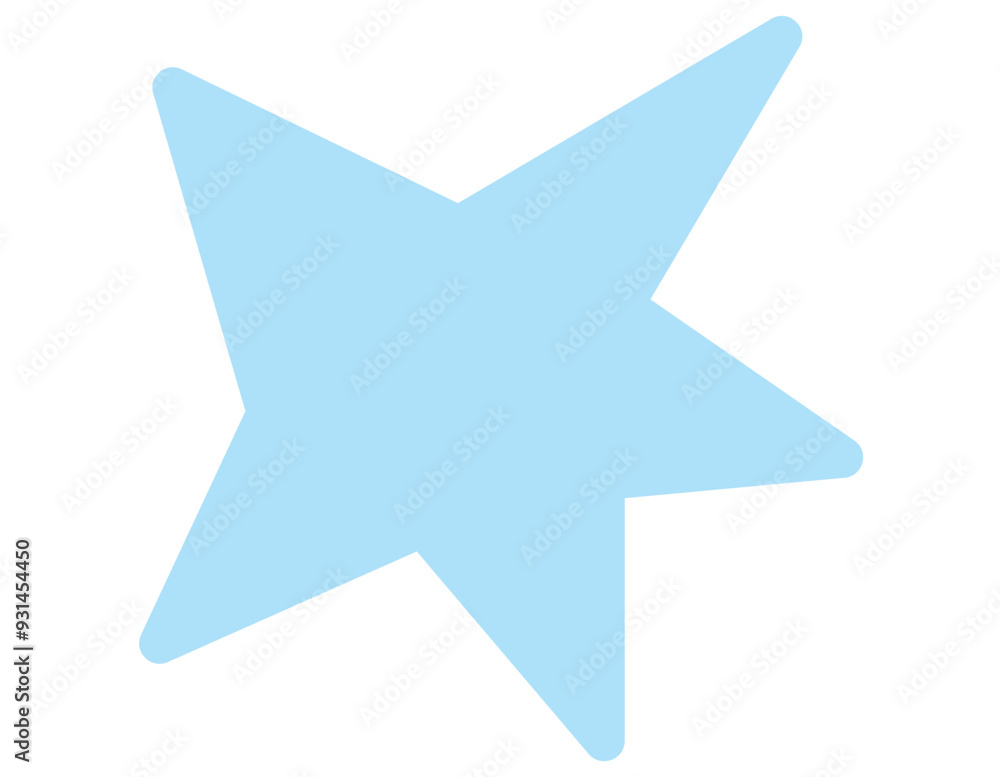 illustration showcases a serene sky blue star shape, offering a calming visual with its soft hue against a pristine white background. illustration showcases a serene sky blue star shape, offering a calming visual with its soft hue against a pristine white background.