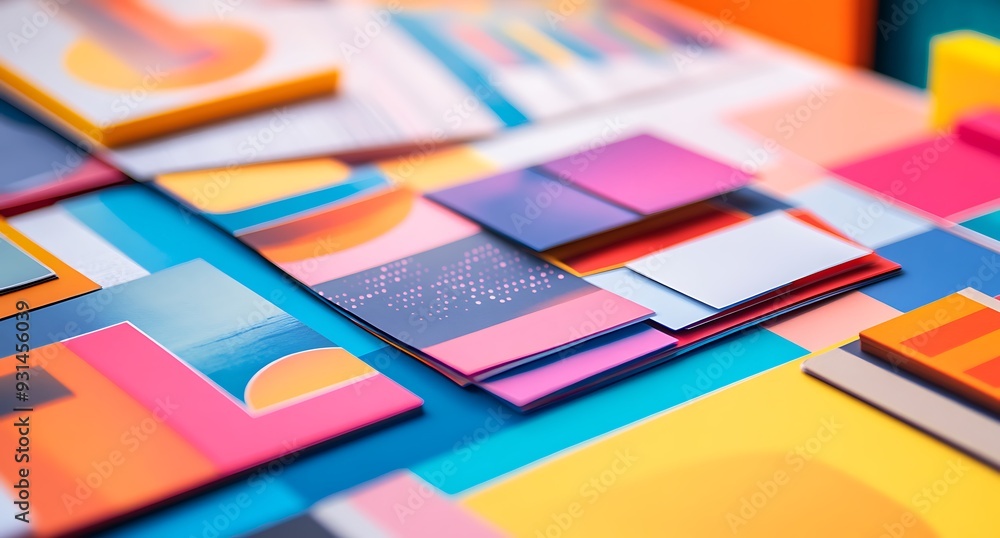 Abstract Colorful Geometric Pattern of Overlapping Papers Abstract Colorful Geometric Pattern of Overlapping Papers