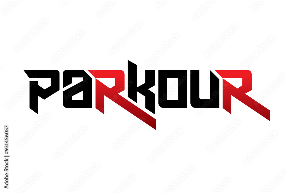 parkour typography design vector, for t-shirt, poster and other uses parkour typography design vector, for t-shirt, poster and other uses