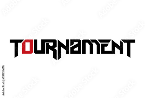 tournament typography logo icon design vector