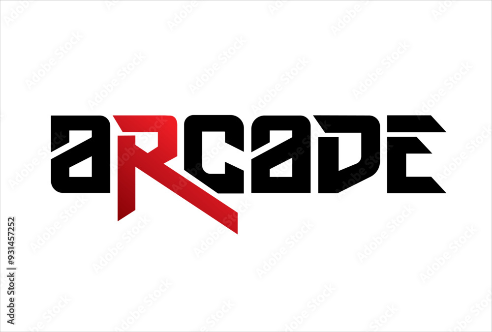 arcade typography design vector, for t-shirt, poster and other uses