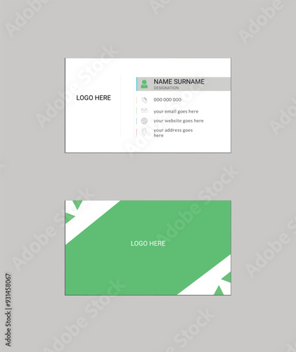 BC presSimple creative Elegant professional  minimal minimalist  modern shape Layout double sided landscape flat design corporate horizontal name visiting business card template personal createntation