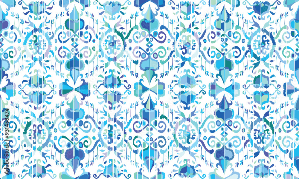 Abstract Ikat seamless pattern, perfect for ethnic-themed backgrounds, curtains, carpets, wallpapers, clothing, and decorations. Ideal for wrapping paper, batik,greeting cards, printing,creative uses. Abstract Ikat seamless pattern, perfect for ethnic-themed backgrounds, curtains, carpets, wallpapers, clothing, and decorations. Ideal for wrapping paper, batik,greeting cards, printing,creative uses.