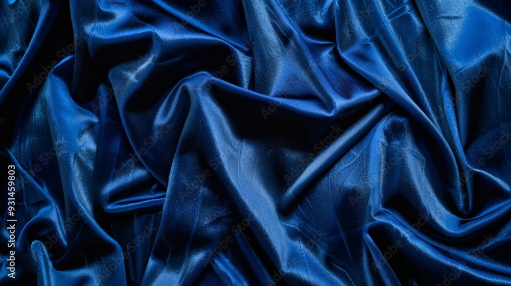 Obraz premium Abstract Blue Silk Fabric Texture.