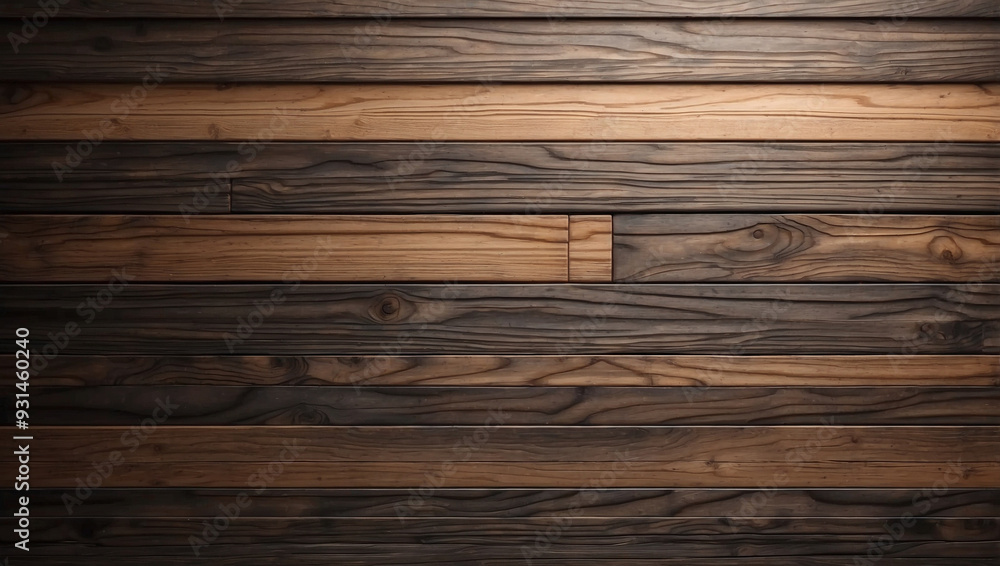 Naklejka premium Dark Wooden Texture Rustic Three-dimensional Wood