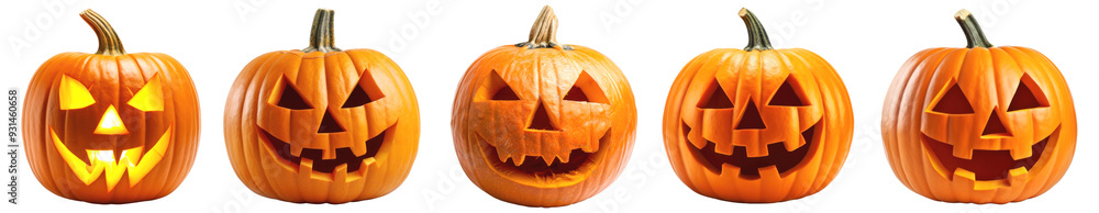 Halloween pumpkin png cut out element set Halloween pumpkin png cut out element set