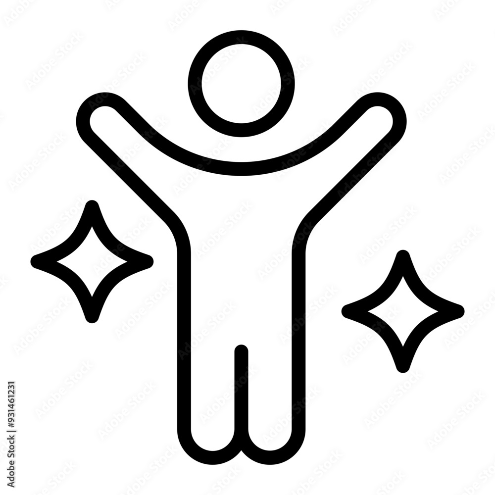 Success Celebration Vector Line Icon Success Celebration Vector Line Icon