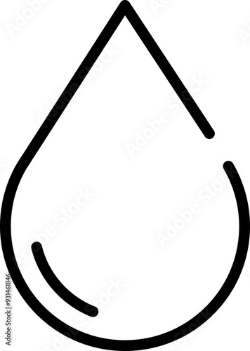 Water drop icon. Linear style.