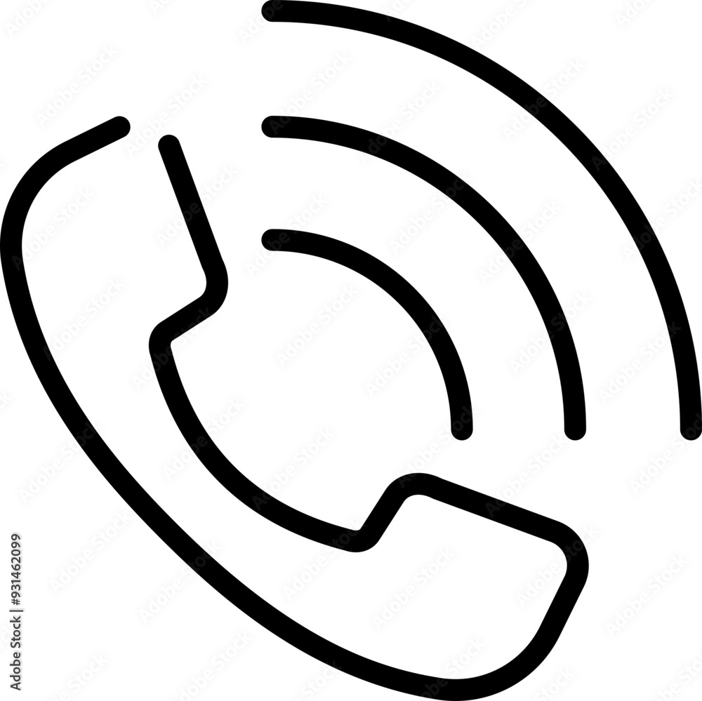 Phone icon. Communication symbol. Linear style. Phone icon. Communication symbol. Linear style.