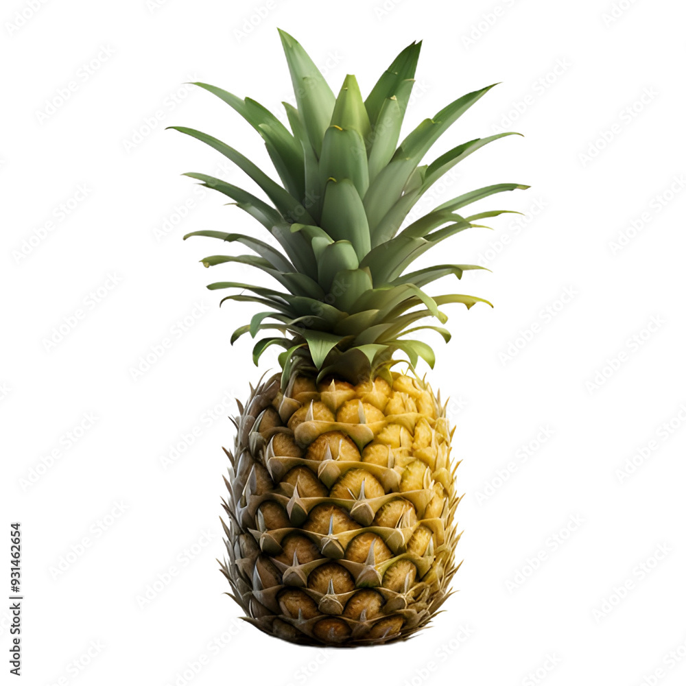 Pineapple fruit isolated on transparent background Pineapple fruit isolated on transparent background