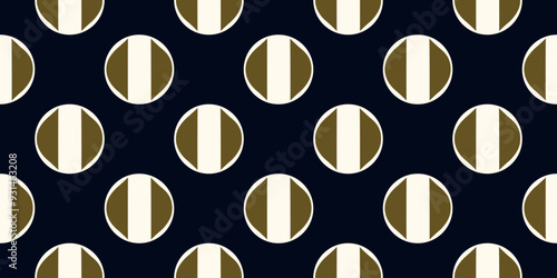 Seamless circle pattern round shape vector background. Abstract dots geometrical texture classic blue white color palette. Paper design, textile, wallpaper. Digital illustration high resolution image.