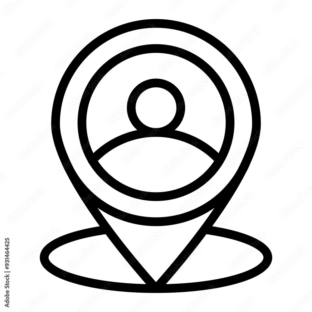 You Are Here Vector Line Icon You Are Here Vector Line Icon