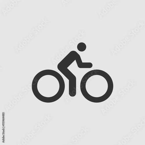 Vector Simple Isolated Bike Riding Icon