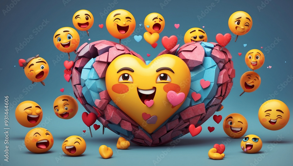 3D Emoji In Love Emoticon 3D Emoji In Love Emoticon