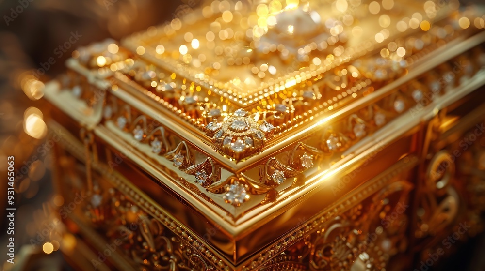 expensive golden Luxurious Jewelry Box : Generative AI expensive golden Luxurious Jewelry Box : Generative AI