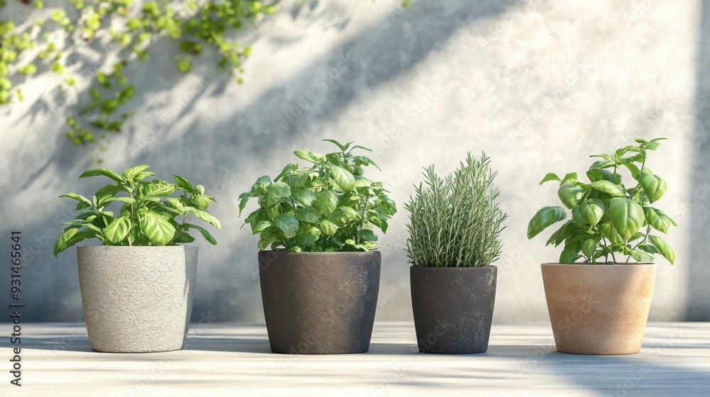 A serene arrangement of potted plants showcasing freshness and greenery, perfect for home decor and gardening inspirations. A serene arrangement of potted plants showcasing freshness and greenery, perfect for home decor and gardening inspirations.