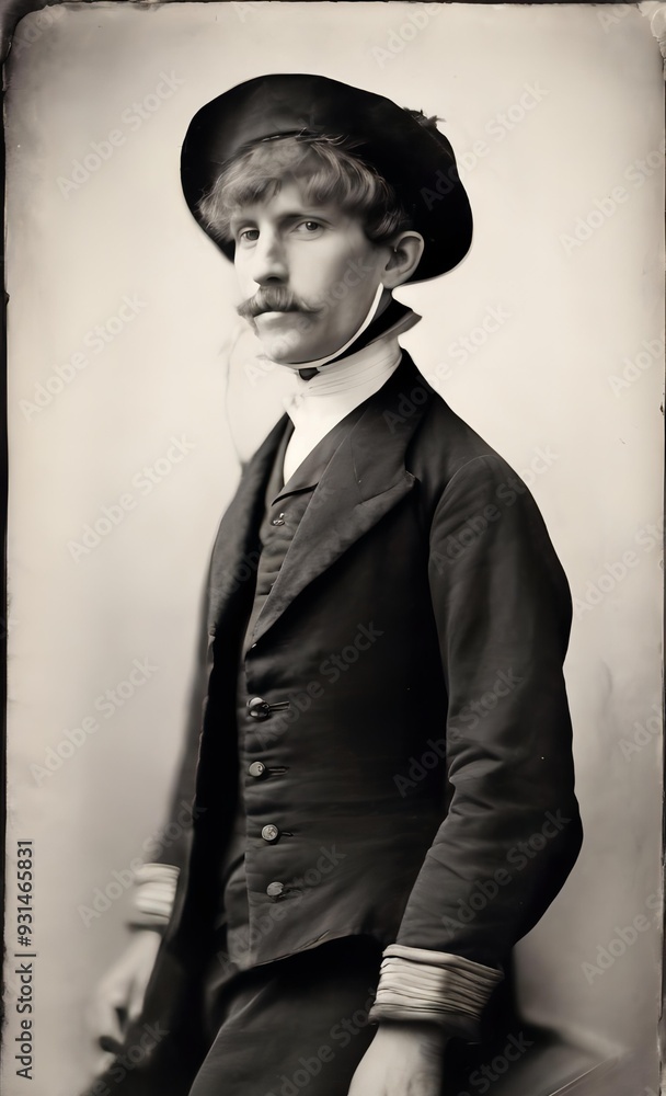 Photo of a man of the 19th century Photo of a man of the 19th century