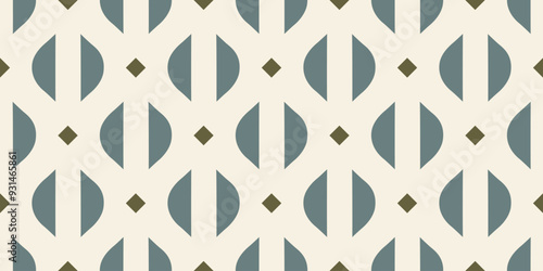 Abstract scale shape common geometric motif elegant pattern continuous background half circle texture. Modern oriental style ornament design textile fabric swatch. Easy to recolor allover print block.