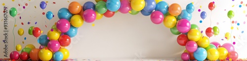 Wallpaper Mural A festive birthday party with balloons, confetti, and joyful decorations. Torontodigital.ca