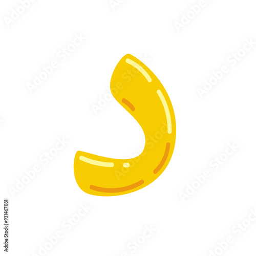 Dal letter vector illustration, hijaiyah letter of arabic alphabet, letter dal clip art in cute colorful cartoon style, isolated on white background