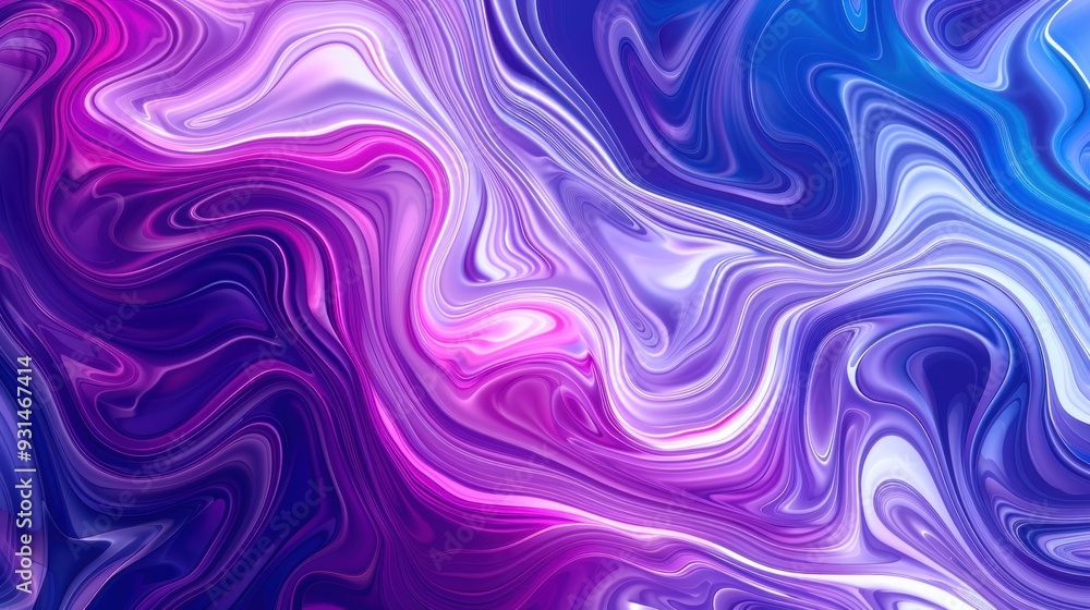 Abstract Swirls of Purple and Blue Abstract Swirls of Purple and Blue