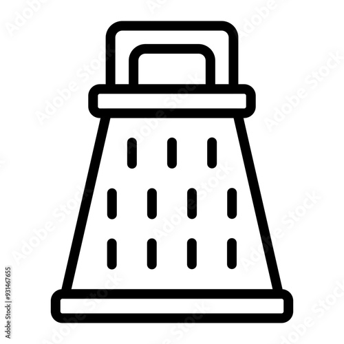 Grater Vector Line Icon