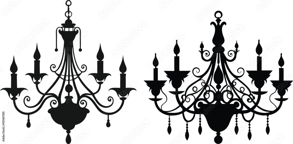 chandelier silhouette vector illustration chandelier silhouette vector illustration