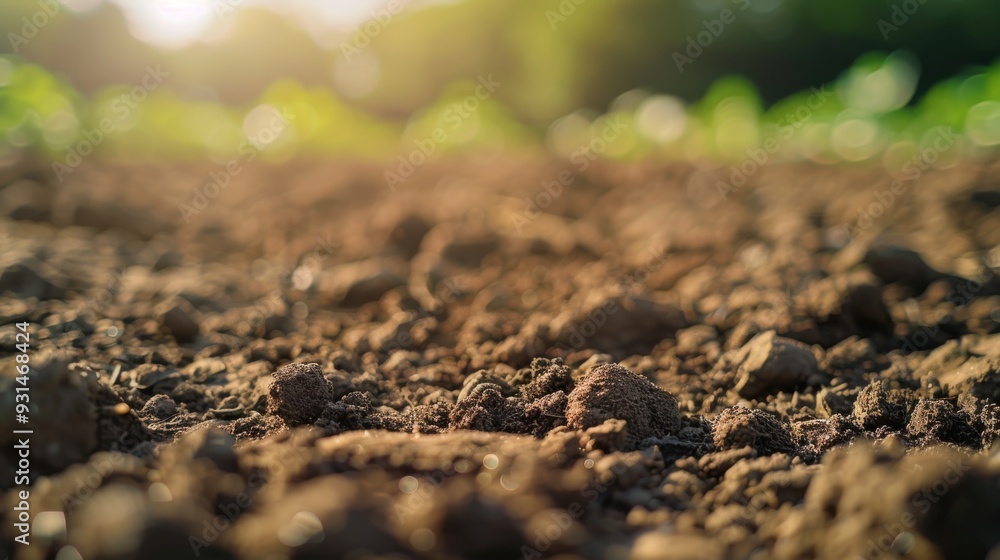 A close-up of rich, brown soil at dawn with the sun's rays softly illuminating the earth, symbolizing growth, life, and nature's cycle. A close-up of rich, brown soil at dawn with the sun's rays softly illuminating the earth, symbolizing growth, life, and nature's cycle.