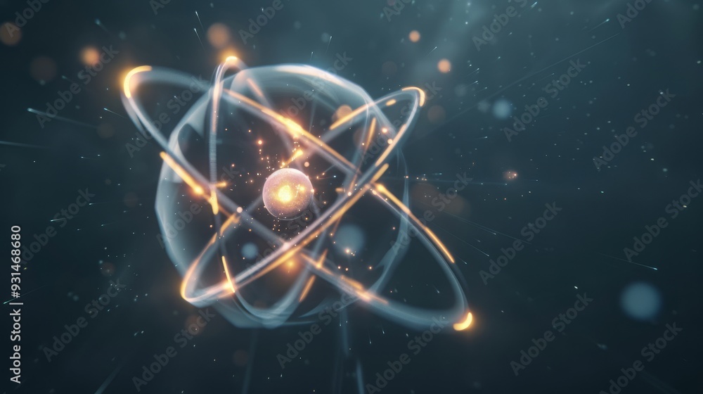 A glowing atomic structure in a dark space, symbolizing the wonders of science and the intricacies of atomic theory. A glowing atomic structure in a dark space, symbolizing the wonders of science and the intricacies of atomic theory.