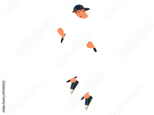 Happy people vector illustration. The happy people concept thrives on emotion being carefree and glad Positive and successful, happy people celebrate every achievement with excitement