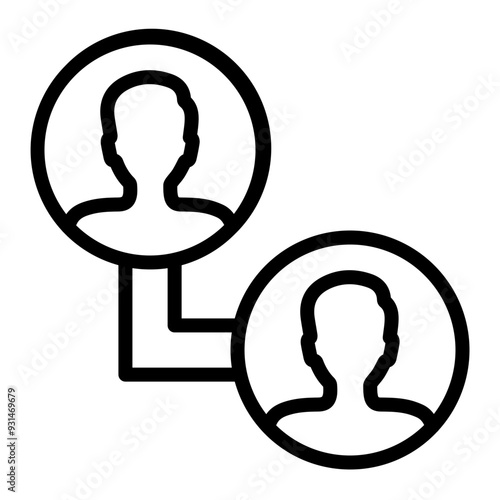 CoWorker Vector Line Icon