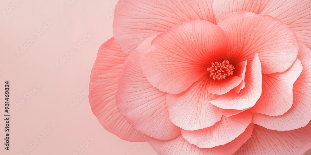 A pink flower with a white center. The flower is very large and has a very soft and delicate appearance A pink flower with a white center. The flower is very large and has a very soft and delicate appearance
