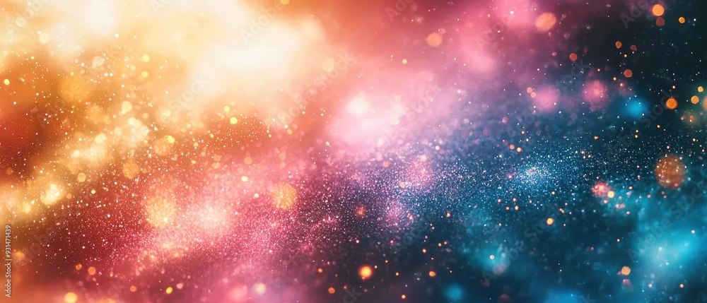 Fototapeta premium Dusted Holographic Abstract Multicolor Background 