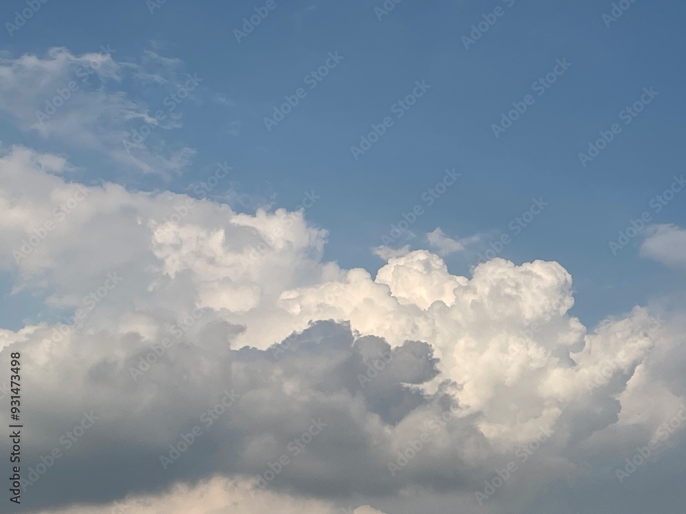 Fototapeta premium Clouds in a Clear Blue Sky