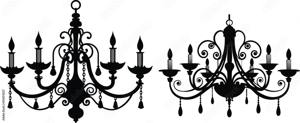 chandelier silhouette vector illustration chandelier silhouette vector illustration