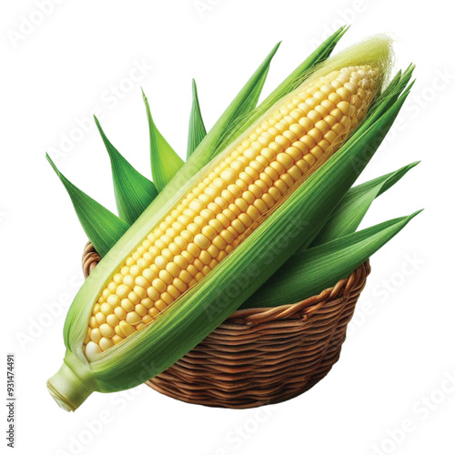 a realistic corn vector