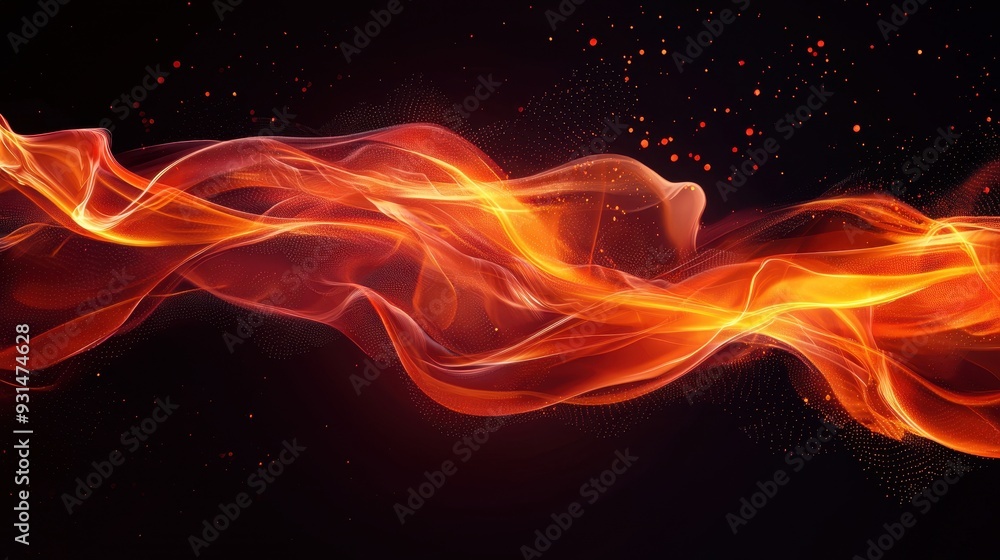 Obraz premium Dynamic red fire flames