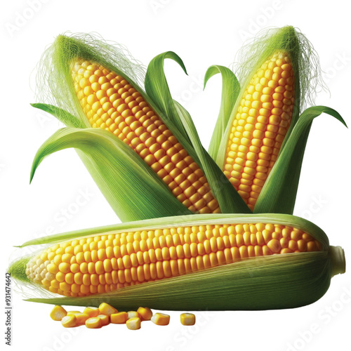 a realistic corn vector