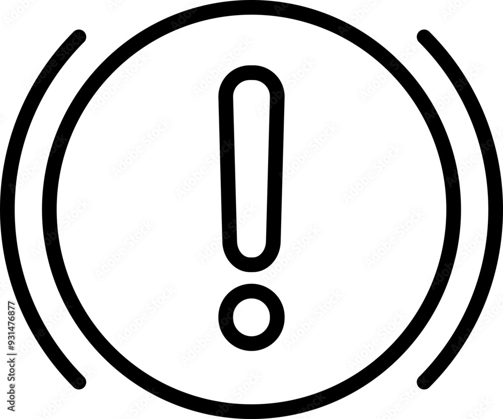 Warning icon. Attention symbol. Linear style. Warning icon. Attention symbol. Linear style.