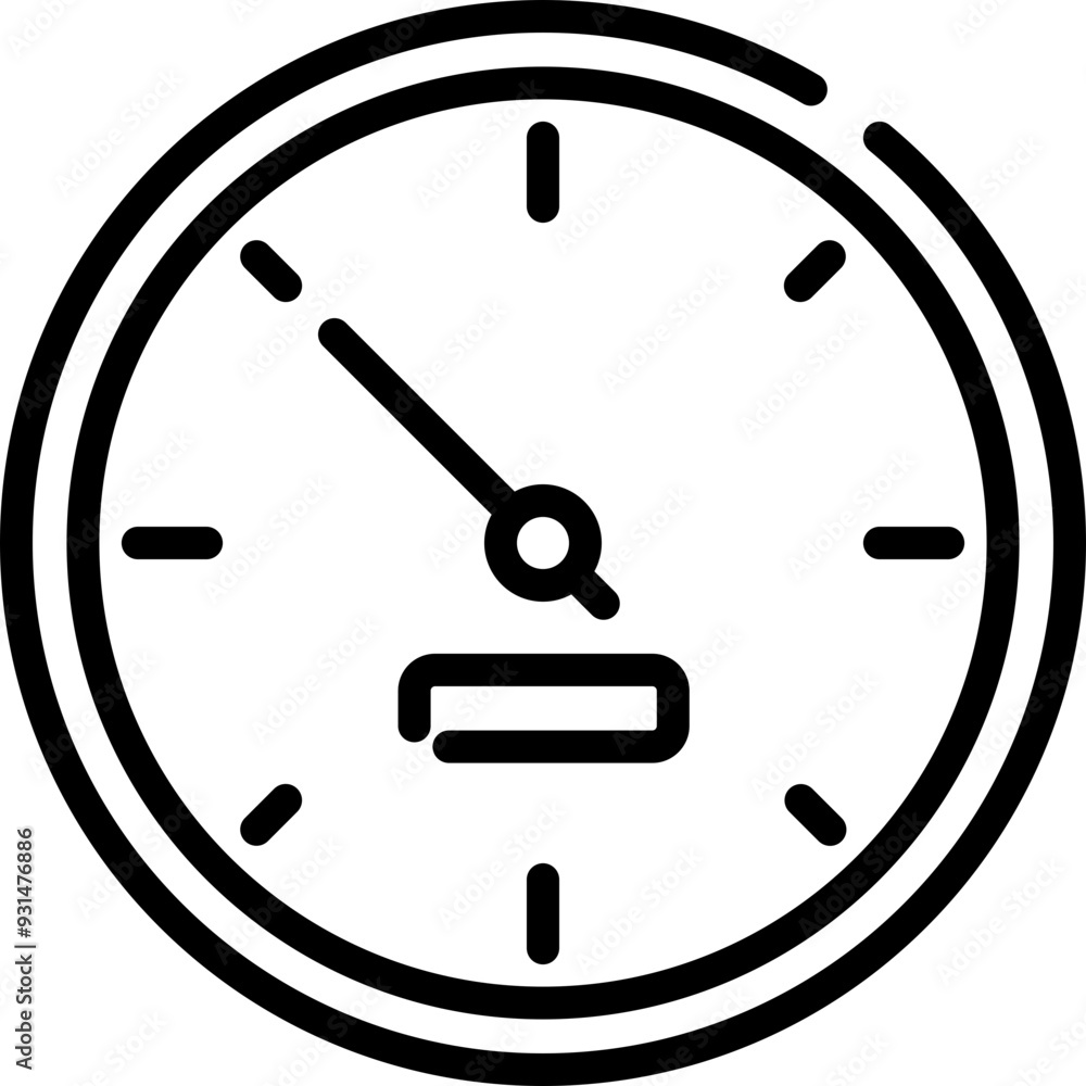 Speedometer icon. Linear style. Dashboard symbol. Speedometer icon. Linear style. Dashboard symbol.