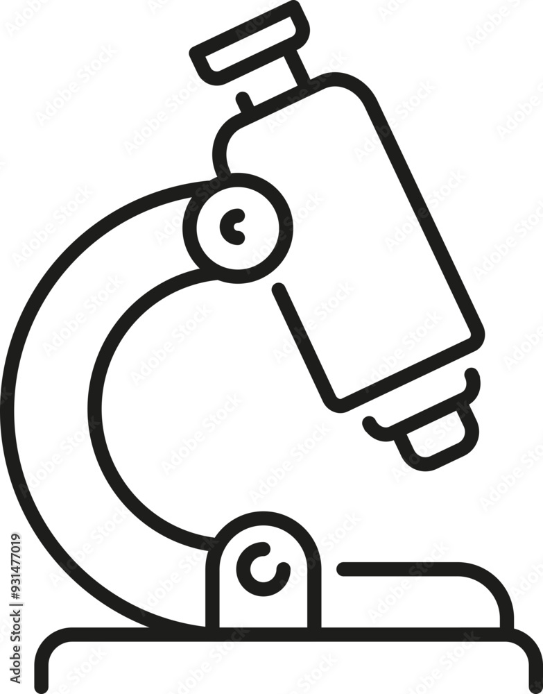 Microscope icon. Laboratory symbol. Linear style. Microscope icon. Laboratory symbol. Linear style.