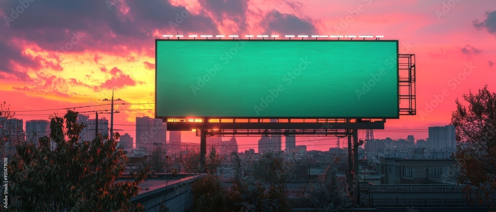 Futuristic Billboard Green Screen Mockup on a 2025 Celebration Party Background Futuristic Billboard Green Screen Mockup on a 2025 Celebration Party Background