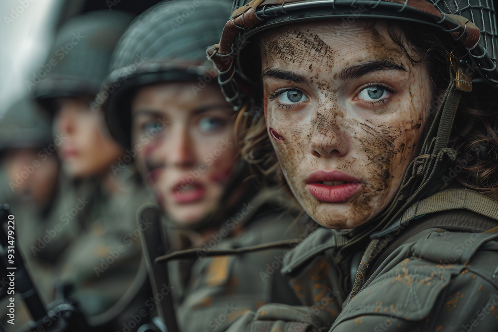 AI generated portrait of professional military soldier national defender AI generated portrait of professional military soldier national defender