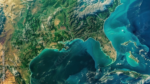 Aerial View of a Coastline