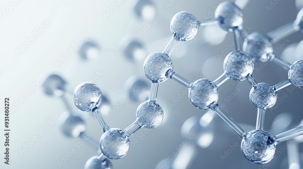 Close-up of a molecular model, abstract and scientific. Close-up of a molecular model, abstract and scientific.