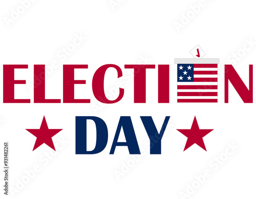 USA 2024 Presidential Elections Event Banner, background, card, poster design. Presidential Elections 2024 Banner with American colors design and typography. Vote day, 
