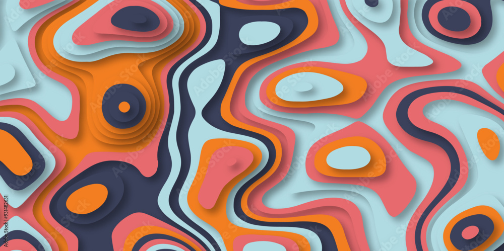 Abstract paper cut background. Multi layers 3D red pink yellow colors texture background. Abstract concept for website template Abstract paper cut background. Multi layers 3D red pink yellow colors texture background. Abstract concept for website template