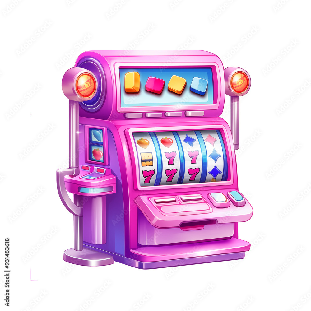 Toy slot machine with coins and jackpots Toy slot machine with coins and jackpots