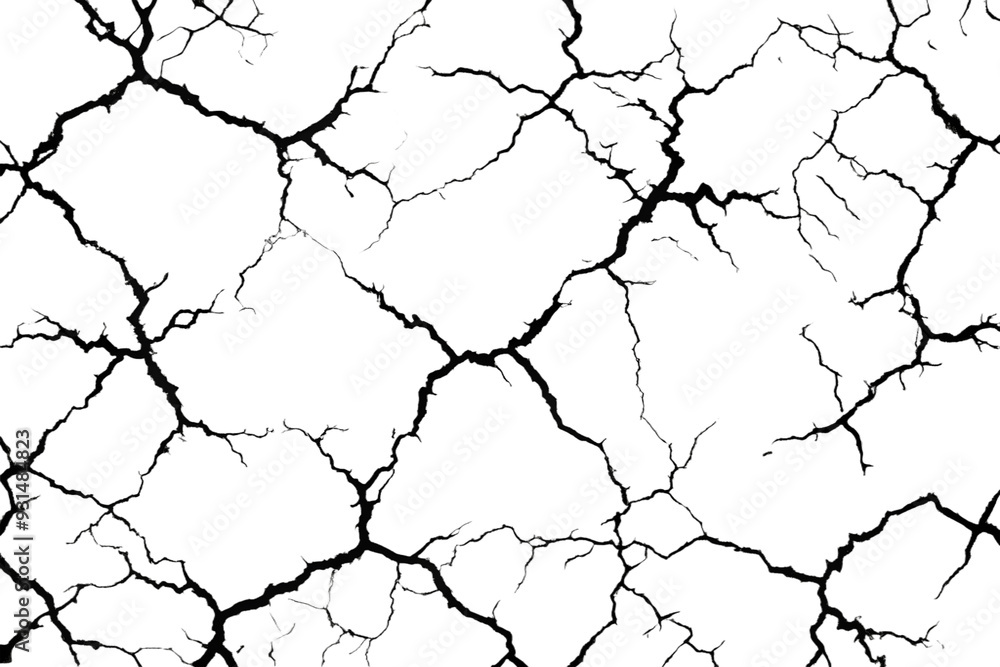 Large cracks on transparent background. Cracks texture for design. Large cracks on transparent background. Cracks texture for design.