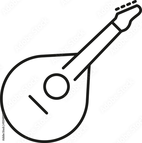 Domra icon. Music instrument symbol.